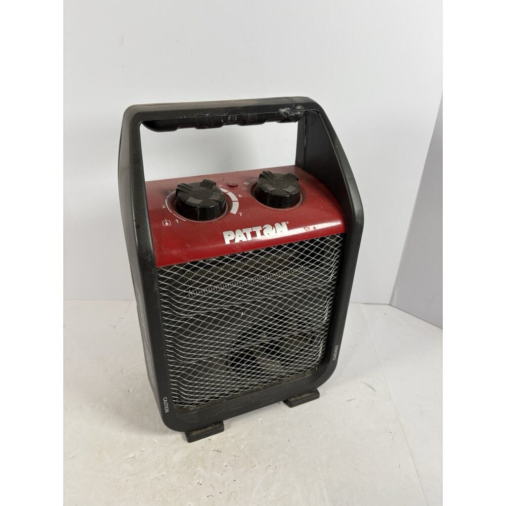 Patton PUH4842M Portable Ceramic Space Heater Fan 1500W Thermostat Red Black